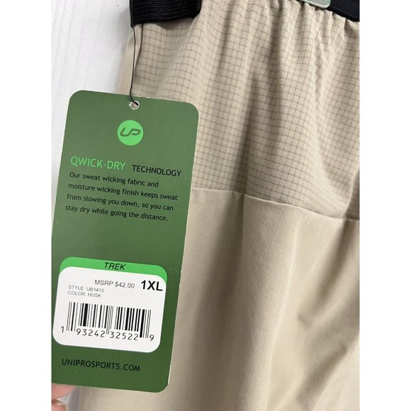Unipro Men's Trek Qwick-Dry Khaki Light Weight Elastic Waist Joggers Size 1XL - Picture 7 of 12